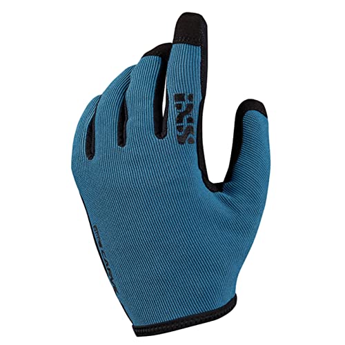 IXS Unisex Carve Gloves - Silicone Grippers and Slip on Design with Touchscreen/Biking/Hiking Compatible (X-Large/Ocean Blue)