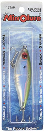MirrOLure 17MR-49 Mirrodine Suspend Twitchbait Bay Green/PRL/Silver 2 5/8in 3/8oz