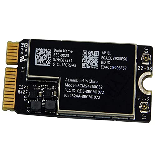 Willhom BCM94360CS2 WiFi Bluetooth Airport Wireless Card Replacement for MacBook Air 11' A1465 (2013, 2014, 2015) 13' A1466 (2013, 2014, 2015, 2017) (661-7465, 661-7481, 653-0023)