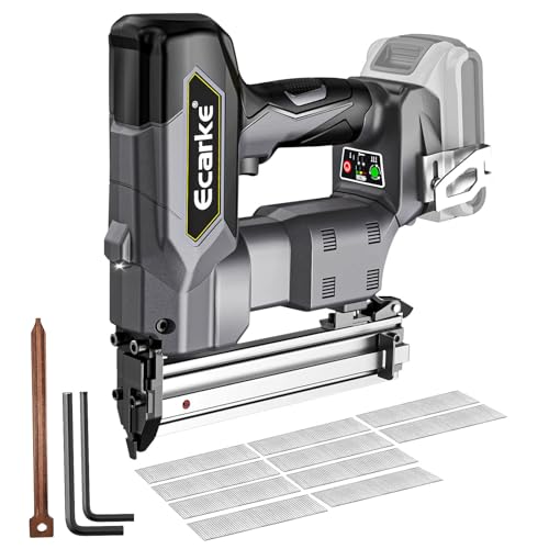 Cordless Power Brad Nailers for Dewalt 20v Battery,Ecarke Portable Brushless Professional Heavy Duty Punch Framing Nailer Gun,Nail Point Tools for Wood Workpieces For DIYers (Gray)