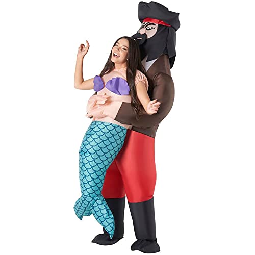 Morph Costumes Adult Inflatable Pirate Costume Pick Me Up Inflatable Mermaid Costume Blow Up Halloween Outfit