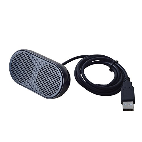 HONKYOB USB Mini Speaker Computer Speaker Powered Stereo Multimedia Speaker for Notebook Laptop PC(Black)