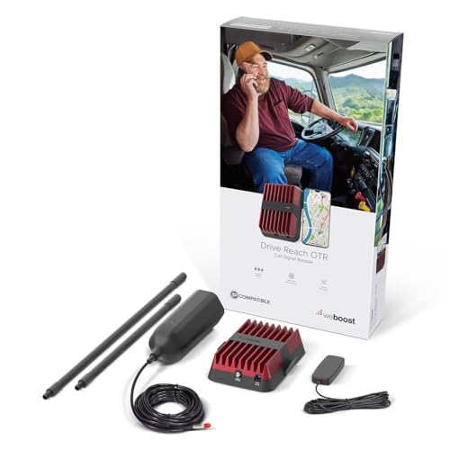 weBoost Drive Reach OTR - Cell Phone Signal Booster for Trucks and SUVs | Boosts 5G & 4G LTE for All U.S. Carriers - Verizon, AT&T, T-Mobile & more | Made in the U.S. | FCC Approved (model 477154)
