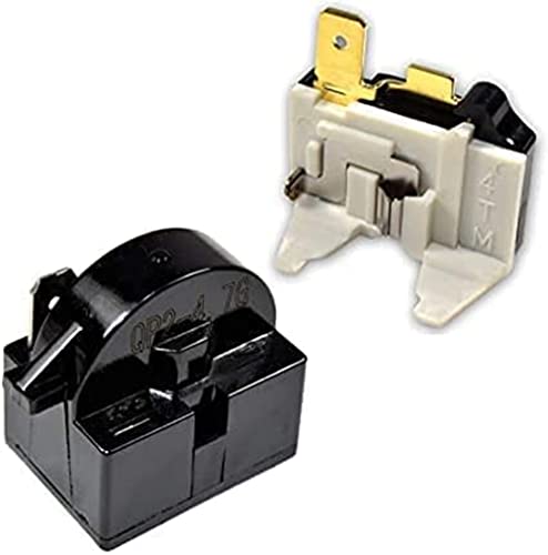 Compressor 4.7 Ohm 1-Pin PTC Starter/Start Relay and Overload Kit Compatible with Mini Fridges, Compact Refrigerators, Beverage & Wine/Beer Coolers, Deep Freezers, Beer/Wine Refrigerators
