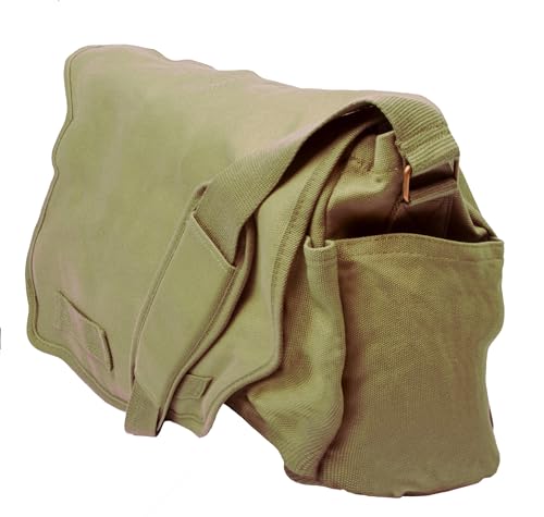 Sweetbriar Classic Messenger Bag - Vintage Canvas, Olive Drab, Size Large
