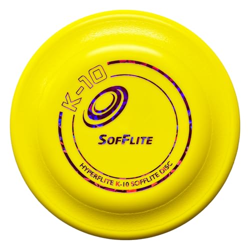 Hyperflite K-10 SofFlite Dog Disc 8.75 Inch, Ultra-Soft for Canines with Sensitive Mouths, Best Flying, Dog Frisbee, Competition Grade, Outdoor Flying Disc Training