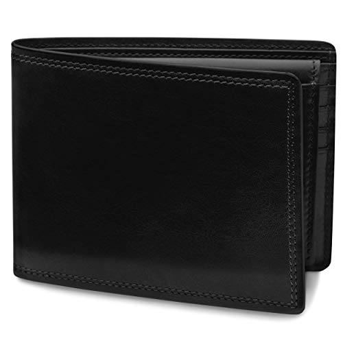 Bosca Men's Wallet, Dolce Leather Credit Wallet with I.D. Passcase, Black