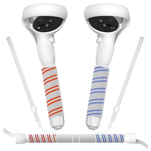 YOGES Handle Attachments Compatible with Oculus Quest 2 Controller Accessories, VR Gorilla Tag Long Arms Dual Extension Grips Compatible with Meta Quest 2 for Beat Saber Supernatural More VR Games