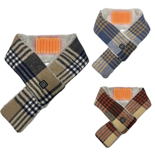 Smart Heated Scarf Winter Scarf for Women Cold Weather USB Charging Neck and Shoulder Winter Protection Warm Heating Scarf (Beige)