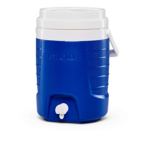 Igloo 2 Gallon Portable Sports Cooler Water Beverage Dispenser, Insulated Cooler Dispenser, Majestic Blue