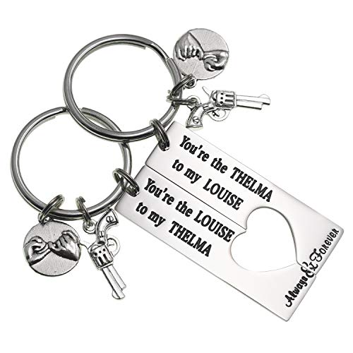 Friendship Gifts Best Friend Rings for 2 Cute Keychains You Are The Thelma To My Louise Moving Away Friendship Thelma Louise Keychain