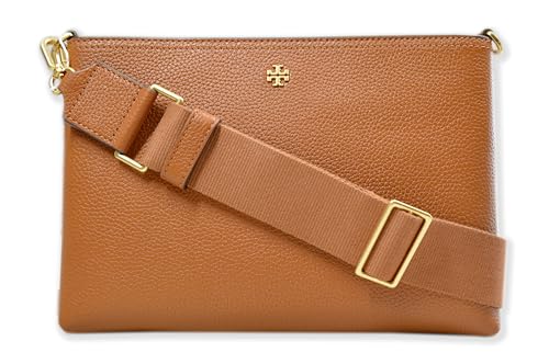 Tory Burch Womens 148314 Blake Swingpack Pebbled Leather Crossbody Shoulder Bag, (910 Bourbon)