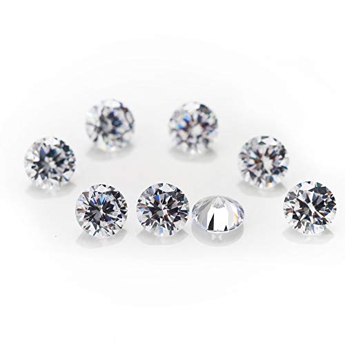 ZBJGEMS 500pcs 3mm CZ White Color AAAAA Brilliant Cut Round Loose Cubic Zirconia Stones (3.0mm 500pcs)