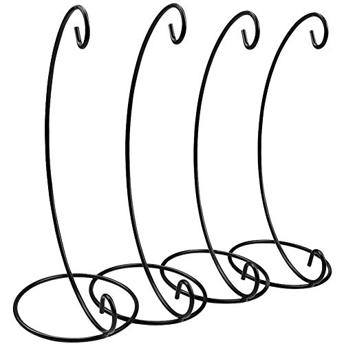 DaskFire Ornament Display Stand, Air Plant Holder, Terrariums Hanger, Black Iron Wire Hanging Hook for Christmas Halloween Decoration, Glass Crystal Witch Ball, Home Party Decor Art Craft Fair