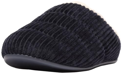 FITFLOP Women's Chrissie Fleece-Lined Corduroy Slippers, Midnight Navy, 11