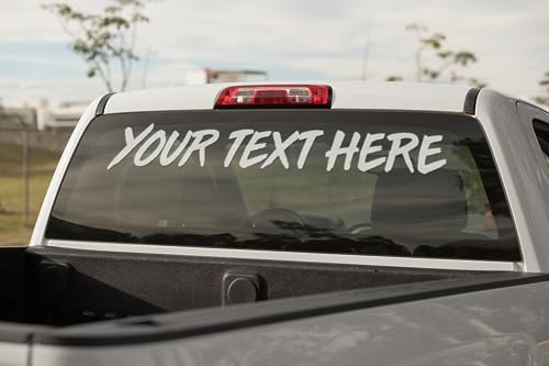 VulgrCo Personalize Your Own Windshield Decal - Design Your OWN Text, Size, and Color!! Personalized Car, Truck, SUV, Vehicle, Auto Sticker Decal