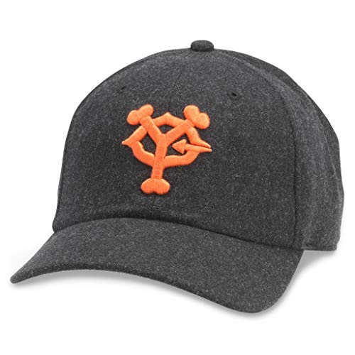AMERICAN NEEDLE Archive Legend Yomiuri Giants Nippon Professional Baseball League Adjustable Bucklestrap Dad Hat (21005A-YOG-BLK)