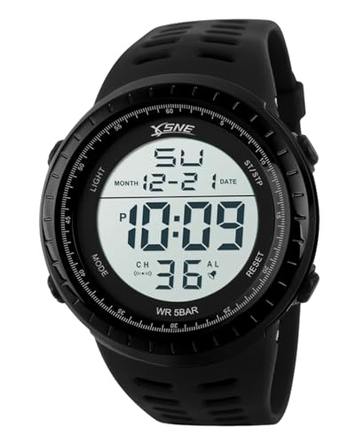 Digital Watch Men Sports LED Screen Large Face Military Watches for Men Waterproof Casual Luminous Stopwatch Alarm Simple Watch 1167