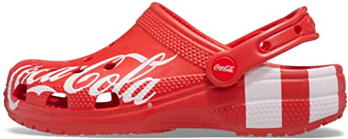Crocs unisex adult Men's and Women's Coca Cola X Crocs Classic | Slip on Shoes Clog, Red, 7 Women 5 Men US