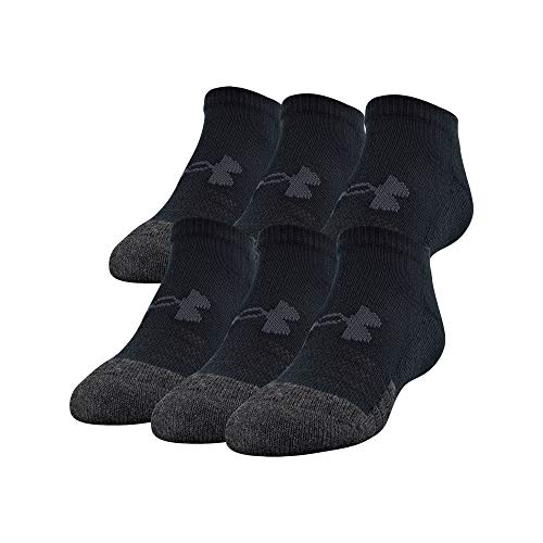 Under Armour Unisex-Child Performance Tech No Show Socks, Multipairs , Black (6-Pairs) , Small