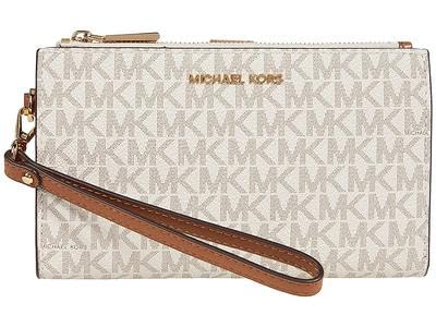 Michael Kors Women's Jet Set Travel Double Zip Wristlet (Vanilla)