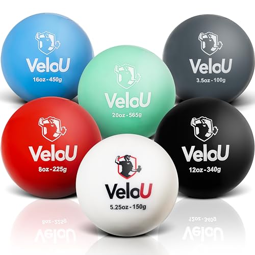 Weighted Balls for Baseball 6 Ball Set: Withstands 18,000 Throws - Weighted Baseballs for Pitching & Throwing - Plyo Balls Baseball - Increase Throwing Velocity with Weighted Baseball Training Balls