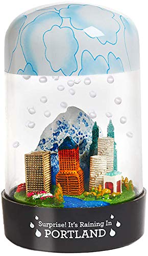 RainGlobes Surprise! It’s Raining in Portland - The Globe That Rains - Exquisite Craftsmanship - Unique Style, Home Decor Rain Globes Water Globe for Loved Ones