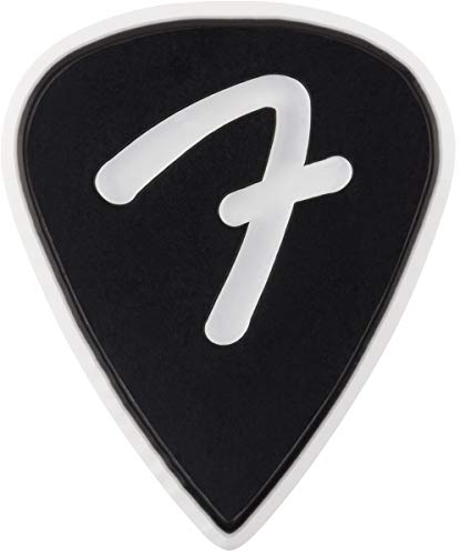 Fender F Grip Guitar Picks 351 Shape, Black, 3-Pack