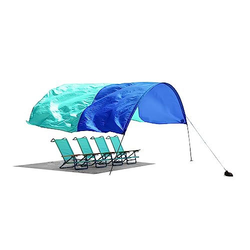Shibumi Shade, World's Best Beach Shade, The Original Wind-Powered Beach Canopy, Provides 150 Sq. Ft. of Shade, Compact & Easy to Carry, Sets up in 3 Minutes, Designed & Sewn in America