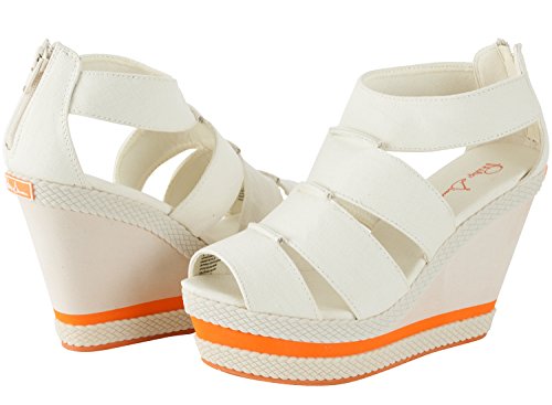 Philip Simon 'Aedyn' Wedge Sandals (7.5 M, off white)