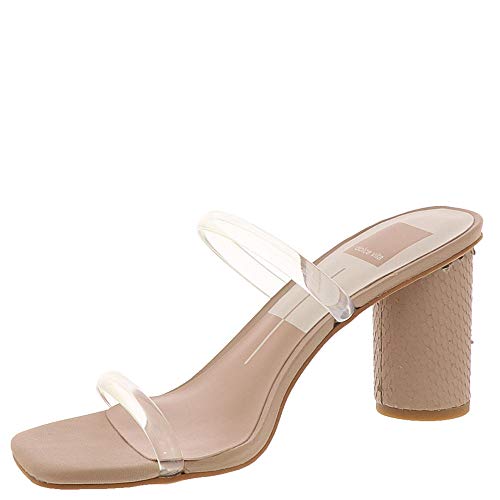Dolce Vita Women's Noles Heeled Sandal, Nude Vinyl, 9