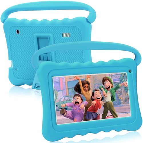 Kids Tablet for Toddlers, Kids 7 inch Edition Tablets 32GB WiFi Dual Camera Children’s Learning Tablet Android 10 Shockproof Case Parent Control Google Play Store YouTube Netflix (Blue)