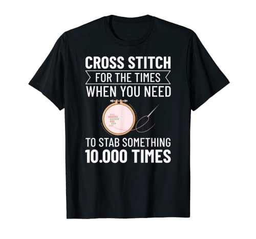 Cross Stitch Counted Pattern Beginner Alphabet Needle T-Shirt