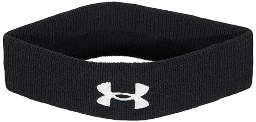 Under Armour Men's Performance Headband , Black (001)/White , One Size Fits All