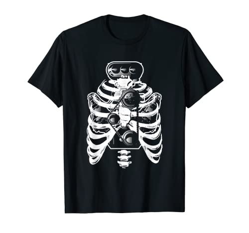 Mechanic Car Engineer Skeleton Mechanics Funny Auto Garage T-Shirt
