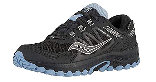 Saucony Women's Versafoam Excursion Tr13 Trail Running Shoe, Black/Light Blue, 8.5