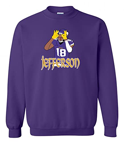 Shedd Shirts Purple Jefferson Minnesota TD Dance Crew Neck Sweatshirt Adult XL