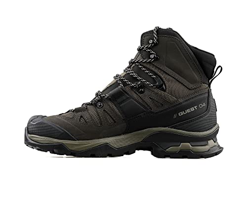 Salomon Quest 4 Gore-TEX Hiking Boots for Men, Olive Night/Peat/Safari, 12