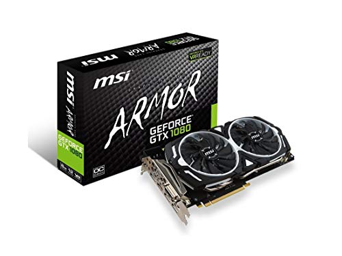 MSI Gaming GeForce GTX 1080 8GB GDDR5X SLI DirectX 12 VR Ready Graphics Card (GTX 1080 ARMOR 8G OC)