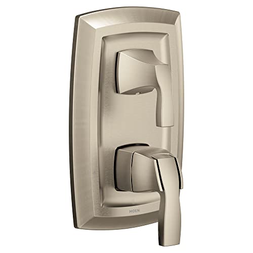 Moen Voss Brushed Nickel M-CORE 3-Series 2-Handle Shower Trim with Integrated Transfer Valve, Valve Required, UT3611BN