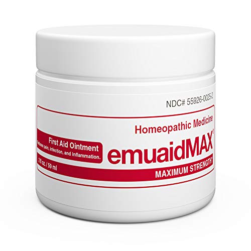 emuaid EMUAIDMAX Ointment 2oz - Eczema Cream. Maximum Strength Treatment. Use Max Strength for Athletes Foot, Psoriasis, Jock Itch, Anti Itch, Rash and Skin Yeast Infection.