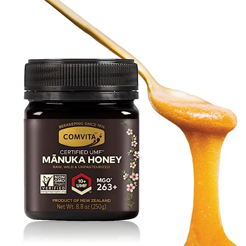 Comvita Manuka Honey (UMF 10+, MGO 263+) New Zealand’s #1 Manuka Brand | Premium Superfood for Nourishing Wellness | Raw, Wild, Non-GMO | 8.8 oz