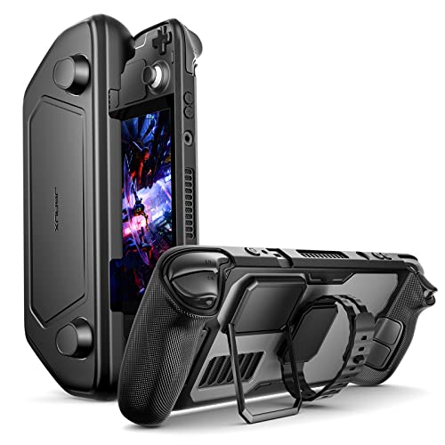 JSAUX PC0104 ModCase for Steam Deck, Steam Deck Case with Detachable Front Shell Include Protective Case, Face Cover,Metal Bracket and Strap-Basic Set