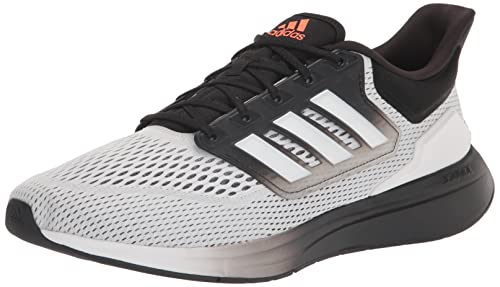 adidas Men's EQ21 Running Shoe, White/White/Solar Orange, 10