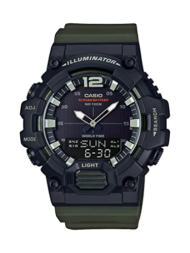 Casio Men's HDC-700-3AVCF Classic Analog-Digital Display Quartz Green Watch