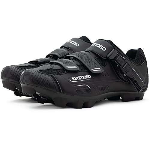 Tommaso Montagna 200 Mens Mountain Bike Shoes Men Spin Cycling Shoe Gravel SPD Shoes Compatible with SPD Cleats MTB Shoes for Men, SPD Cycling Shoes for Men Cycling Bike XC Spin Shoes No Cleat - 46