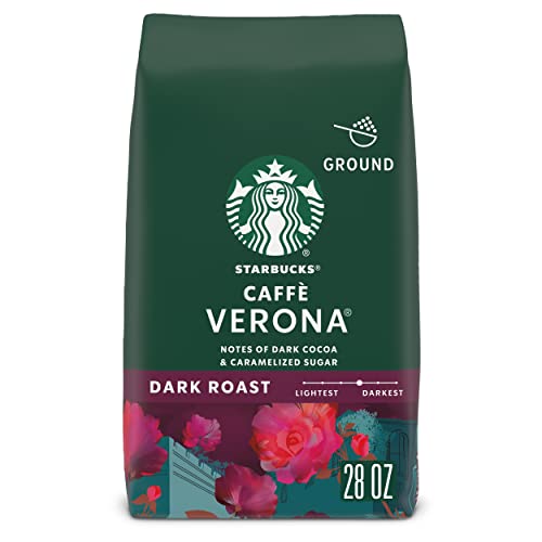 Starbucks Ground Coffee, Dark Roast Coffee, Caffè Verona, 100% Arabica, 1 bag (28 oz)