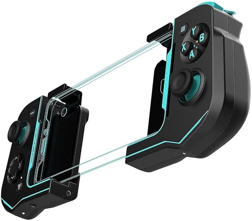 Turtle Beach Atom Mobile Game Controller with Bluetooth for Cloud Gaming on Android Mobile Devices with Compact Shape, Console Style Controls & Low Latency Bluetooth - Black/Teal
