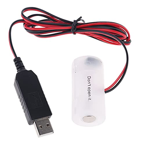Cherjoury LR14 C Battery Eliminator USB Power Supply Cable 1.5V C Battery for Radio Electric Toy Clock LED Strip Light Calculator,Data Cable
