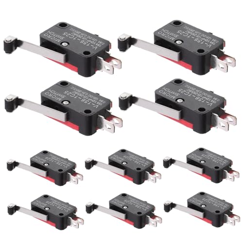 Gatuida 20 Pcs Walkers Micro Long Hinge Roller Arm Spdt Micro Miniature